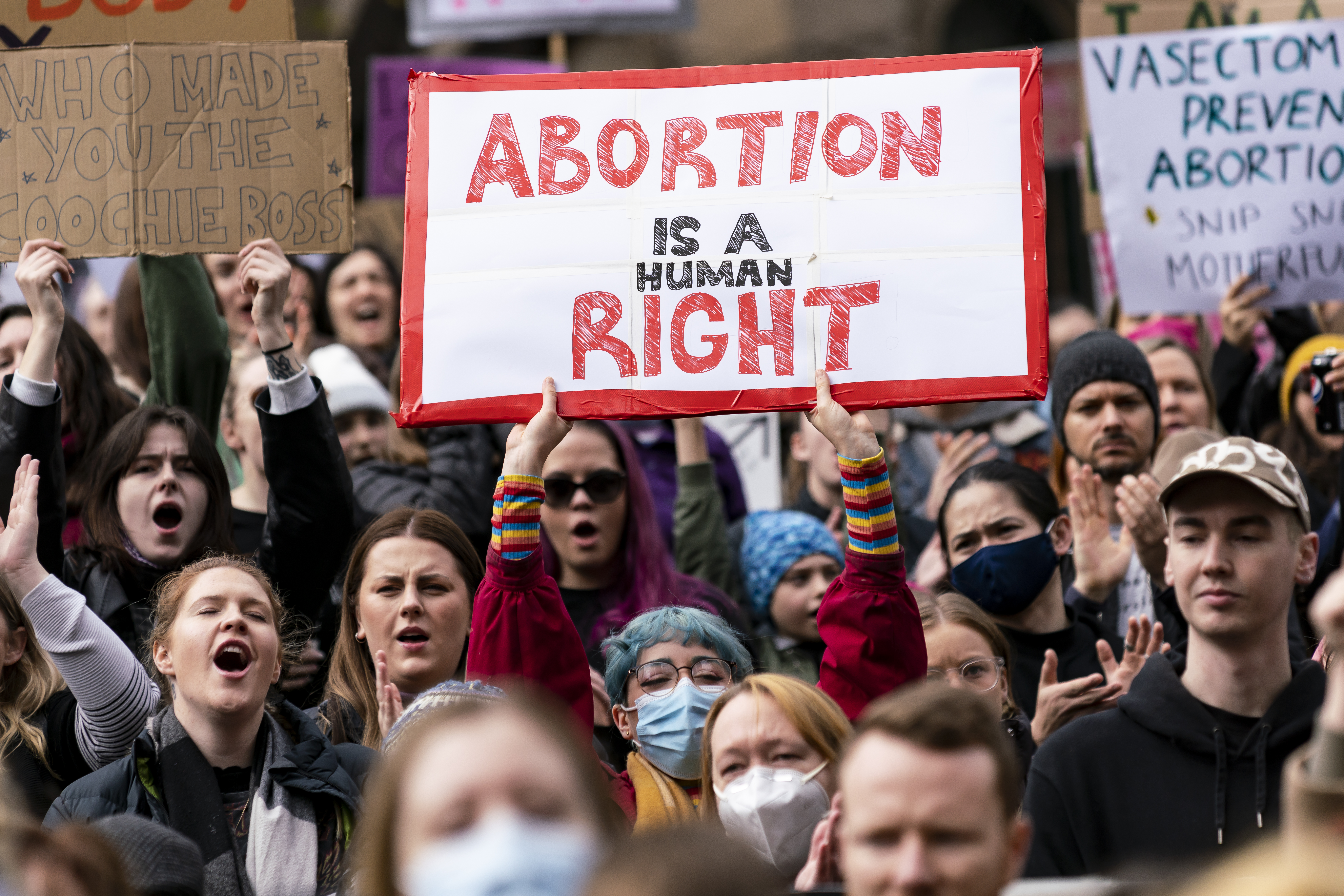 "Roe v Wade OVERTURNED: Protest to defend US Abortion Rights (Melb)" by Matt Hrkac, available at https://www.flickr.com/photos/matthrkac/52188391144/. Licensed under Attribution 2.0 Generic (CC BY 2.0).