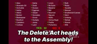 Passing by a wide margin, 32-8, the Delete Act (SB 362) heads to the Assembly